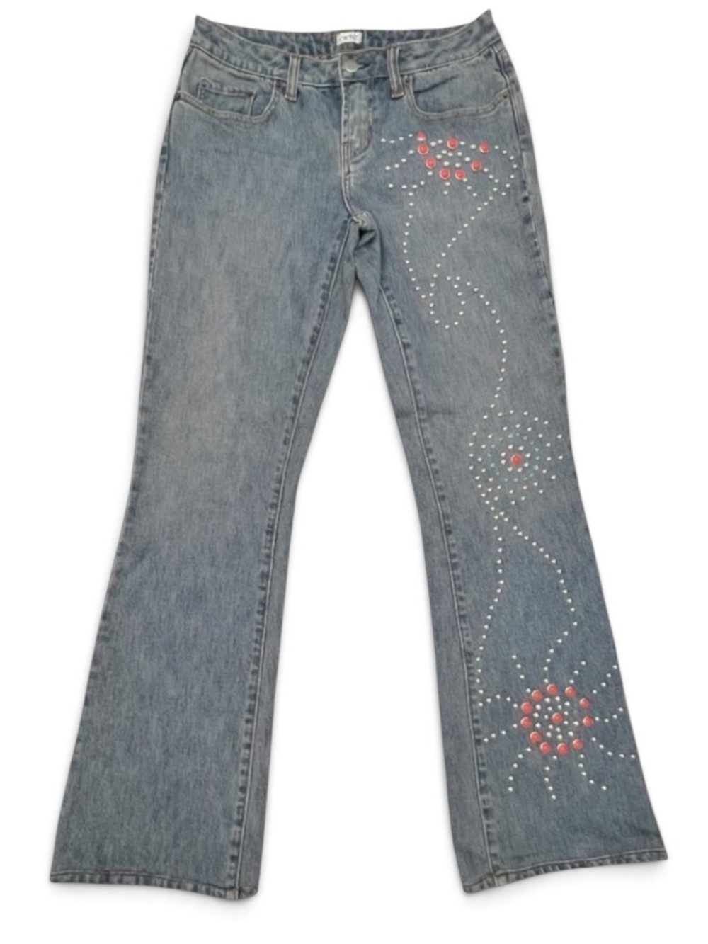 Cache Vintage Y2K Studded Flare Leg Jeans